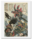 MFA Prints archival replica print of Utagawa Kuniyoshi, Ruan Xiaowu, the Short lived Second Son from the Museum of Fine Arts, Boston collection.