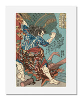 MFA Prints archival replica print of Utagawa Kuniyoshi, Du Xing, the Devil faced (Kirenji Toko) from the Museum of Fine Arts, Boston collection.
