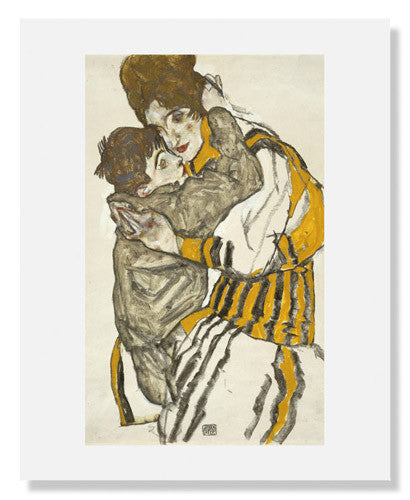 MFA Prints archival replica print of Egon Schiele, Schiele's Wife with Her Little Nephew from the Museum of Fine Arts, Boston collection.