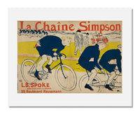MFA Prints archival replica print of Henri de Toulouse-Lautrec, Poster for "La Châine Simpson" Bicycle Chains from the Museum of Fine Arts, Boston collection.