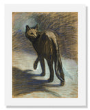 MFA Prints archival replica print of Théophile Alexandre Steinlen, Prowling Cat from the Museum of Fine Arts, Boston collection.