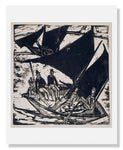 MFA Prints archival replica print of Ernst Ludwig Kirchner, Sailboats at Fehmarn from the Museum of Fine Arts, Boston collection.