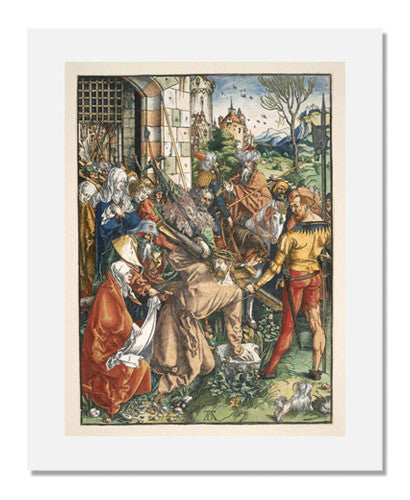 MFA Prints archival replica print of Albrecht Dürer, Bearing of the Cross (Large Passion) from the Museum of Fine Arts, Boston collection.