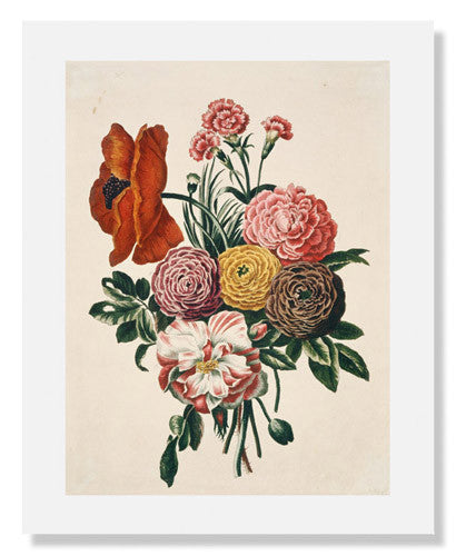 MFA Prints archival replica print of Bunch of Flowers with Poppy and Carnation from the Museum of Fine Arts, Boston collection.