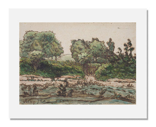 Jean François Millet, Orchard Fence near Vichy | MFA Prints