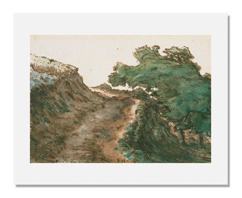 MFA Prints archival replica print of Jean François Millet, Road from Malavaux, near Cusset from the Museum of Fine Arts, Boston collection.