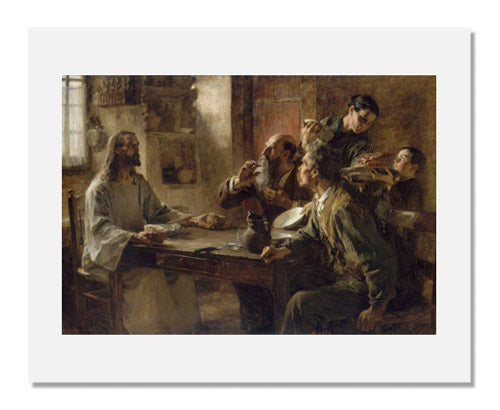 MFA Prints archival replica print of Léon-Augustin Lhermitte, Friend of the Humble (Supper at Emmaus) from the Museum of Fine Arts, Boston collection.