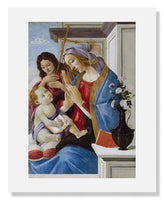 MFA Prints archival replica print of Sandro Botticelli, Virgin and Child with Saint John the Baptist from the Museum of Fine Arts, Boston collection.