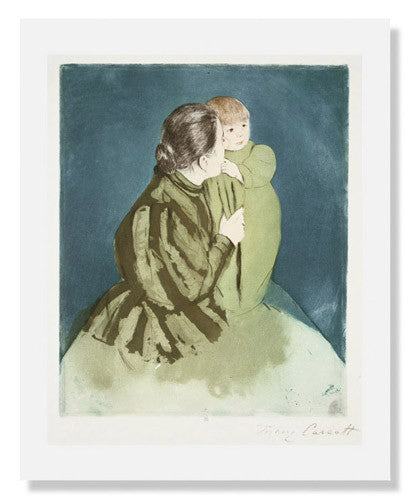 MFA Prints archival replica print of Mary Stevenson Cassatt, Peasant Mother and Child from the Museum of Fine Arts, Boston collection.