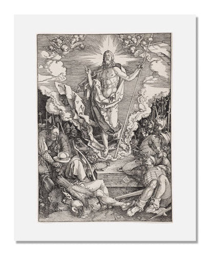 MFA Prints archival replica print of Albrecht Dürer, Resurrection (Large Passion) from the Museum of Fine Arts, Boston collection.