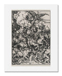 MFA Prints archival replica print of Albrecht Dürer, The Four Horsemen (Apocalypse) from the Museum of Fine Arts, Boston collection.