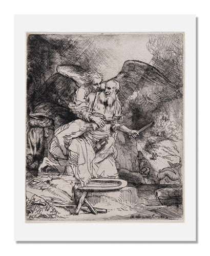 MFA Prints archival replica print of Rembrandt van Rijn, Abraham's Sacrifice from the Museum of Fine Arts, Boston collection.